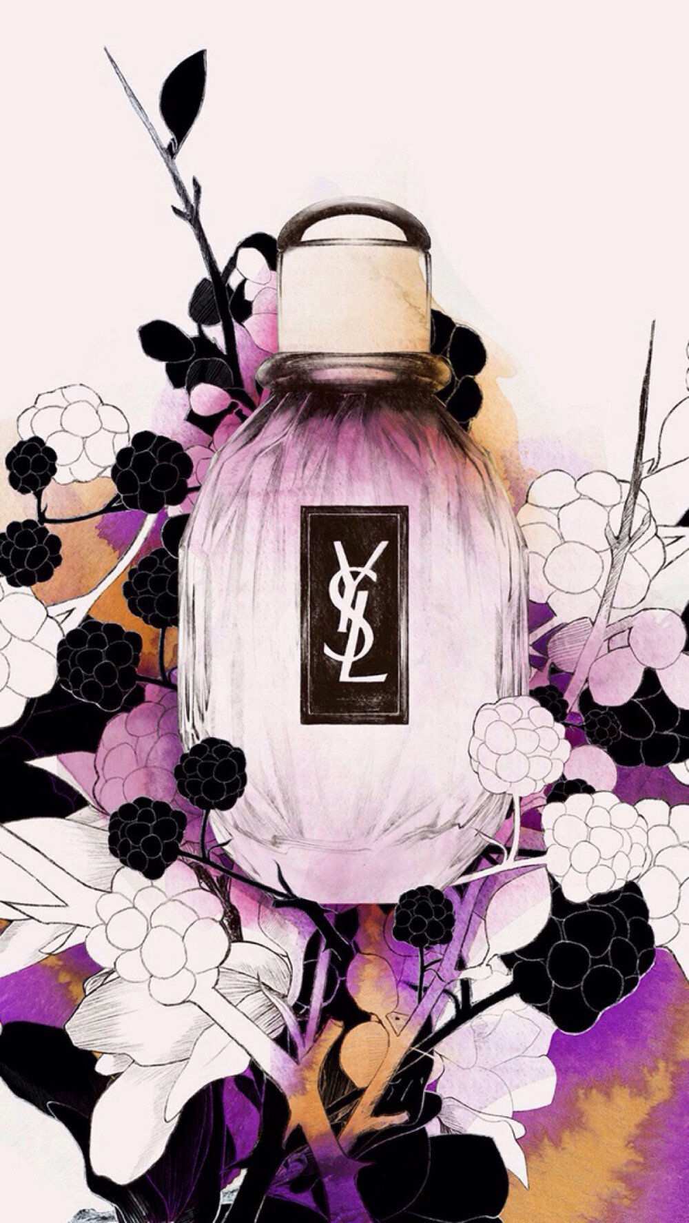 美国插画师Spiros Halaris作品，香水系列：YSL Parisienne