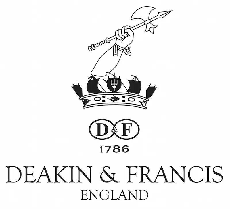 Deakin & Francis 一家历史悠久的，制作珠宝和银器的家族企业，创建于1786 年，现在是由第七代传人 James 和Henry Deakin 兄弟两人在管理。在超过200多年的历史里，这家公司一直以高标准的工艺质量和设计作为传统，设计了超过1000多款式袖扣，使用者包括王室成员以及世界各地的名人、明星。