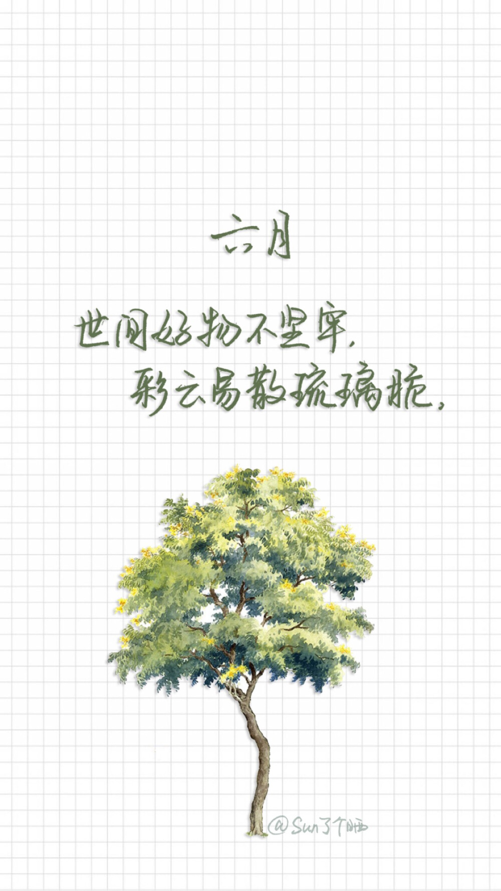 原创手写 自制壁纸 文字 句子 温暖 治愈 清新 正能量 励志 iPhone 6壁纸（图片及文字来自网络）by@SUN了个晒＃六月，你好＃