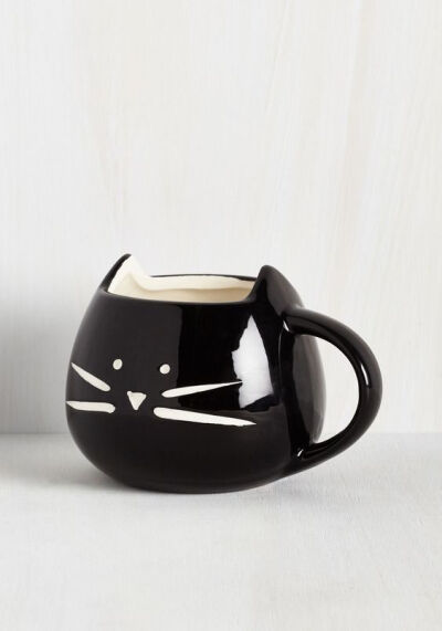 My little black Kitty mug 谁说小黑猫不可爱 from Pinterest