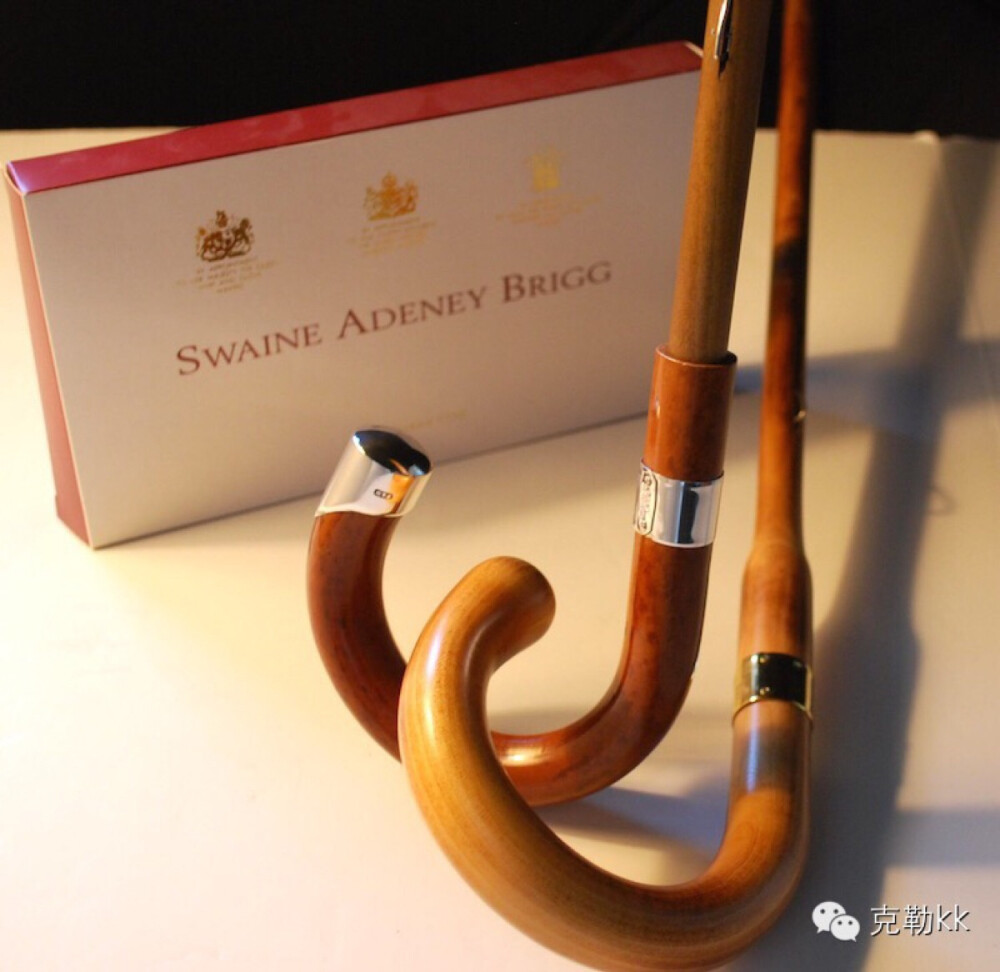 Swaine Adeney Brigg。 Brigg 的伞只有顶级的，没有中低档产品，其代表作是马六甲白藤制作成伞柄的雨伞，其他也包括橡木，乌木、樱木、胡桃木等材料制作的雨伞。起价是285英镑，这只是尼龙伞面的，换成丝绸伞面的需再加 330英镑，你还可以加 60英镑刻上自己的名字缩写，全定制（Bespoke）的话费用另计。