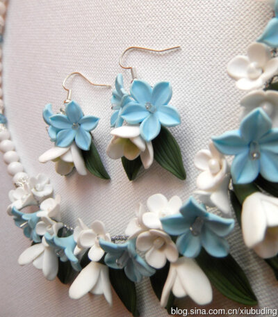 软陶粘土花卉饰品欣赏