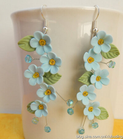 软陶粘土花卉饰品欣赏