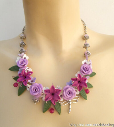 软陶粘土花卉饰品欣赏