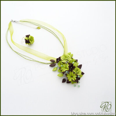 软陶粘土花卉饰品欣赏