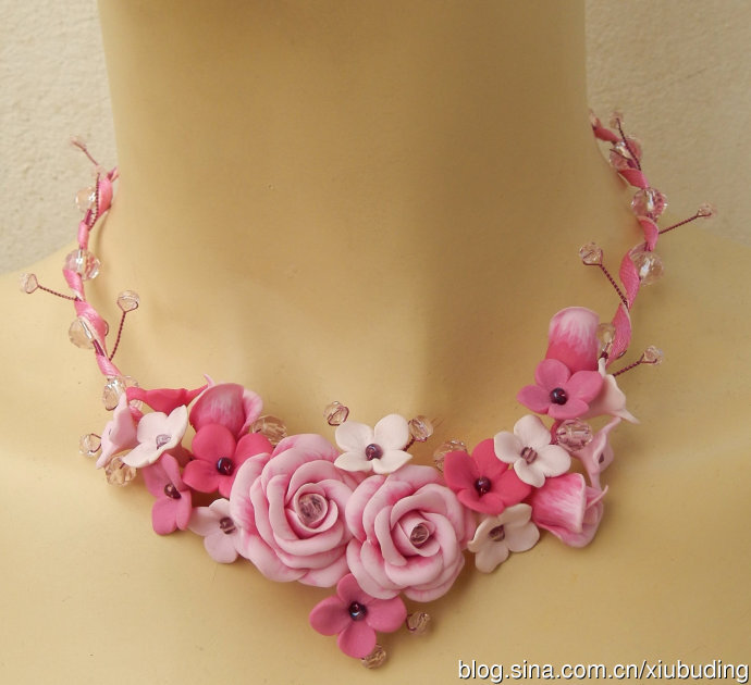 软陶粘土花卉饰品欣赏