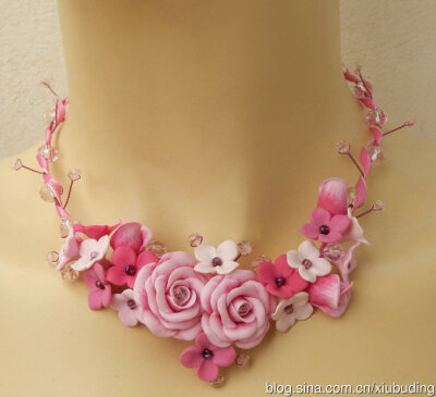 软陶粘土花卉饰品欣赏