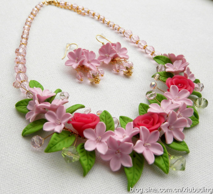 软陶粘土花卉饰品欣赏