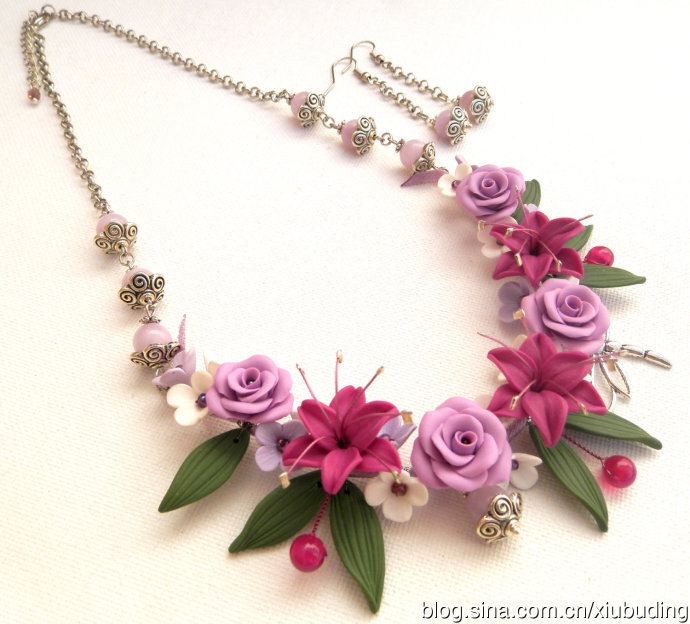 软陶粘土花卉饰品欣赏