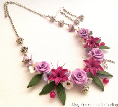 软陶粘土花卉饰品欣赏