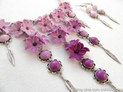 软陶粘土花卉饰品欣赏