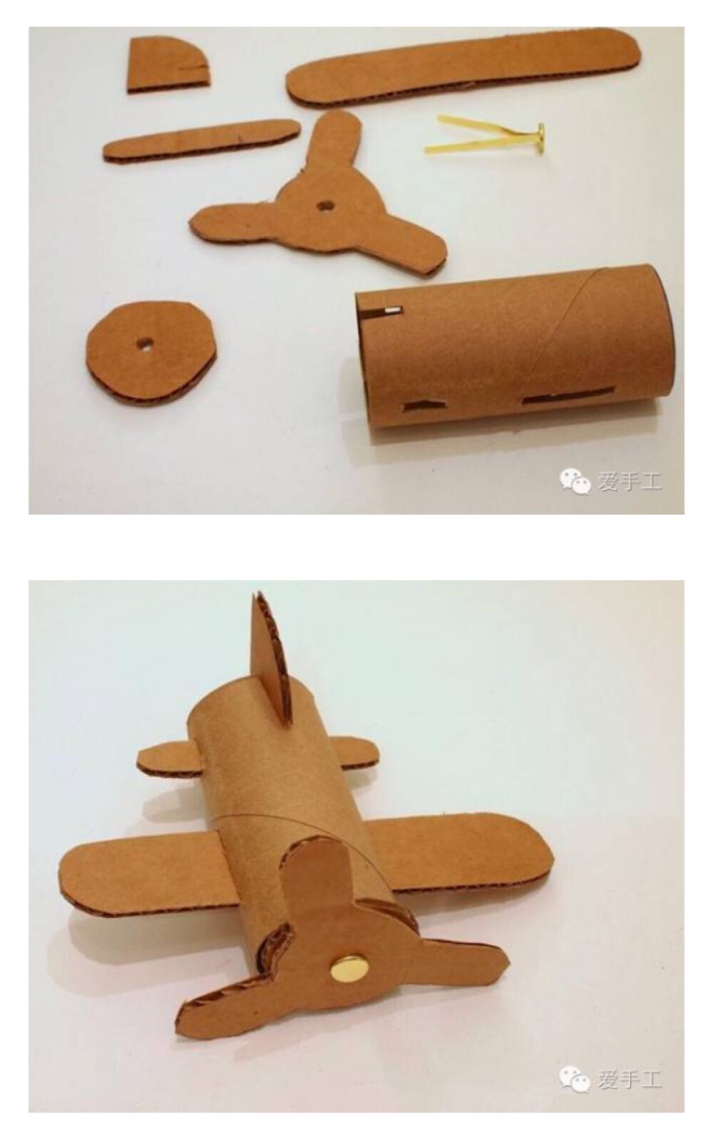 纸筒手工制作飞机图片