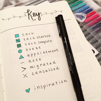 Take your time creating a key that's suited to your lifestyle. Use color
to make the important stuff stand out.