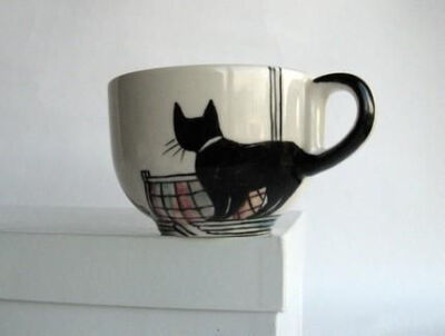 My Little Black Kitty 小黑猫 马克杯 ❤ From Pinterest