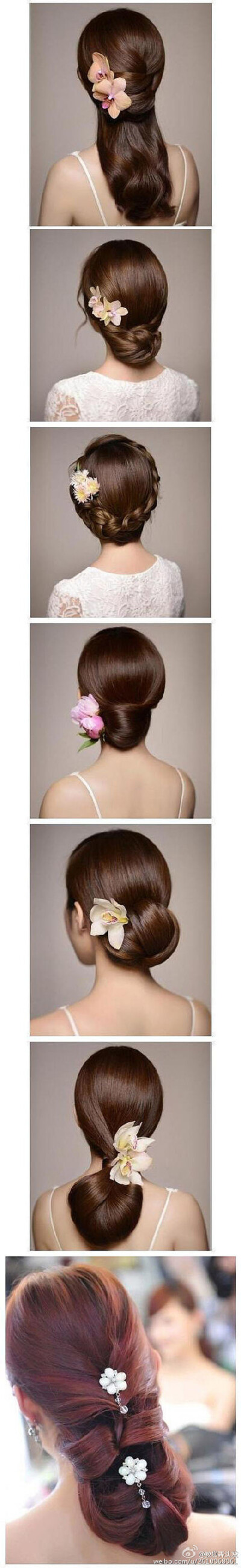 非常漂亮的新娘盘发