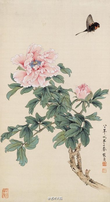 俞致贞工笔花鸟作品欣赏——俞致贞（1915—1995.5.）女，北京人。著名花鸟画家。中国书画函授大学教授，北京工笔重彩画会副会长，擅长工笔花鸟。出版有《荣宝斋画谱——工笔花卉》《工笔花卉、草虫技法》、《美术画库——工笔花卉技法》等专集、专著。