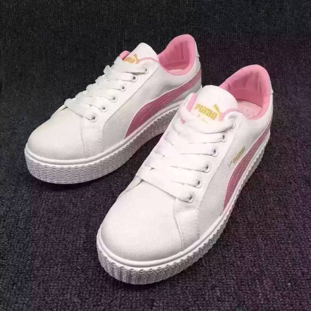 puma 粉白 板鞋(ฅ>ω<*ฅ)