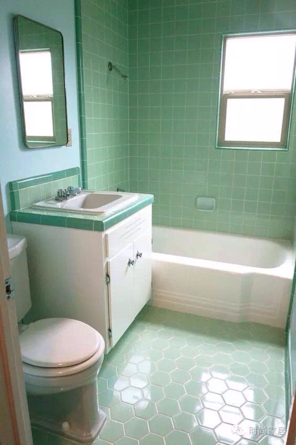 清新小浴室 淡淡抹茶色系