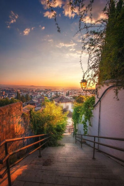 楼梯，格拉纳达，西班牙