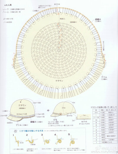 亲子帽，钩编，图解