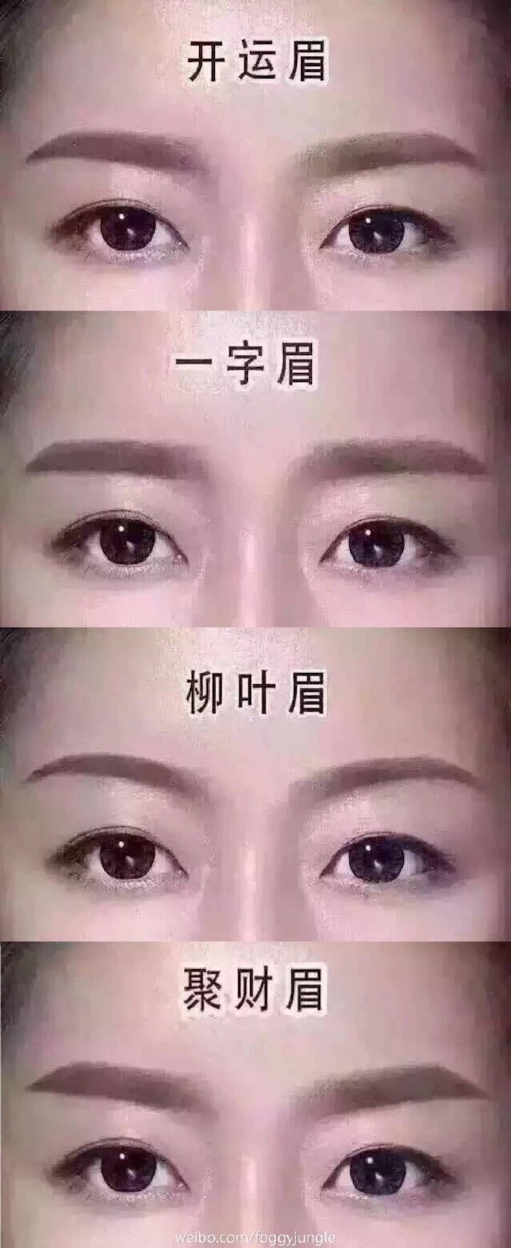 不同眉形