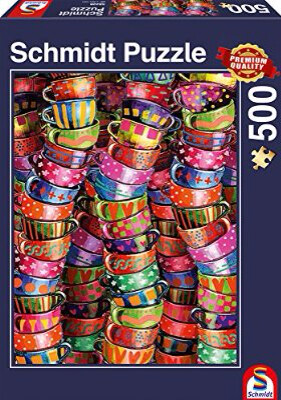 Schmidt Colourful Cups Premium Quality Jigsaw Puzzle (500-Piece)
