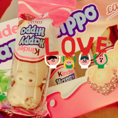 健达 Kinder Happy Hippo 开心河马巧克力 (╭☞•́ω•̀)╭☞样子超萌都不忍心咬下去(ﾉ≧ڡ≦) 特浓牛奶夹心和榛子巧克力，吃一个就腻了嘻嘻，不过好好吃诶٩(●˙ε˙●)۶