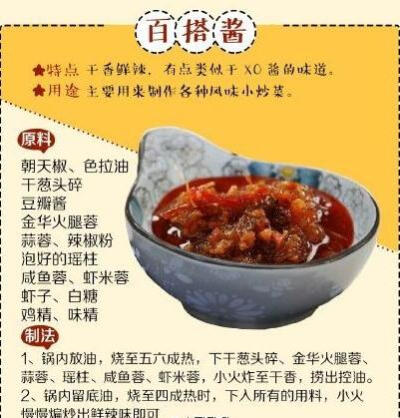 教你8种独门秘制酱汁，蒜蓉辣酱、麻辣油、糖醋汁、煲仔酱……良好的食材加上秘制酱汁，这就是菜肴香气浓郁的秘密！ 收好了 #美食#