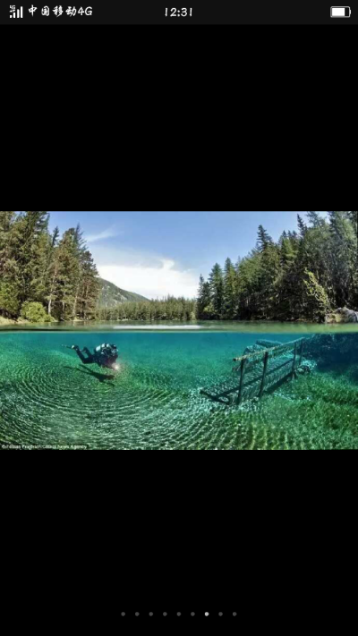 每年一到6月，奥地利的绿湖green lake都会因为雪山融化而上升水位，这时候就有很多喜欢潜水的人拿上装备就去湖里观光了，因为实在太美了！！！