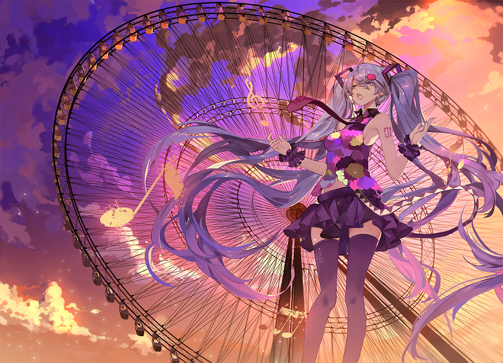 tell your world 初音未来，pixiv 画师 saberiii