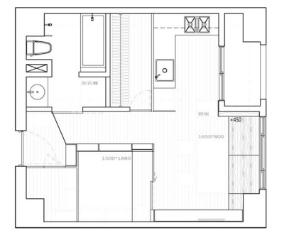 【一人一猫单身小家】居住空间都应根据每位屋主的居住型态被规划设计，没有绝对的格局限制，比如这间单身住宅，屋主总觉得空间不符合现有生活习惯，原有格局客厅占了大部分，而浴厕、厨房偏小，且为了给上年纪的爱猫…