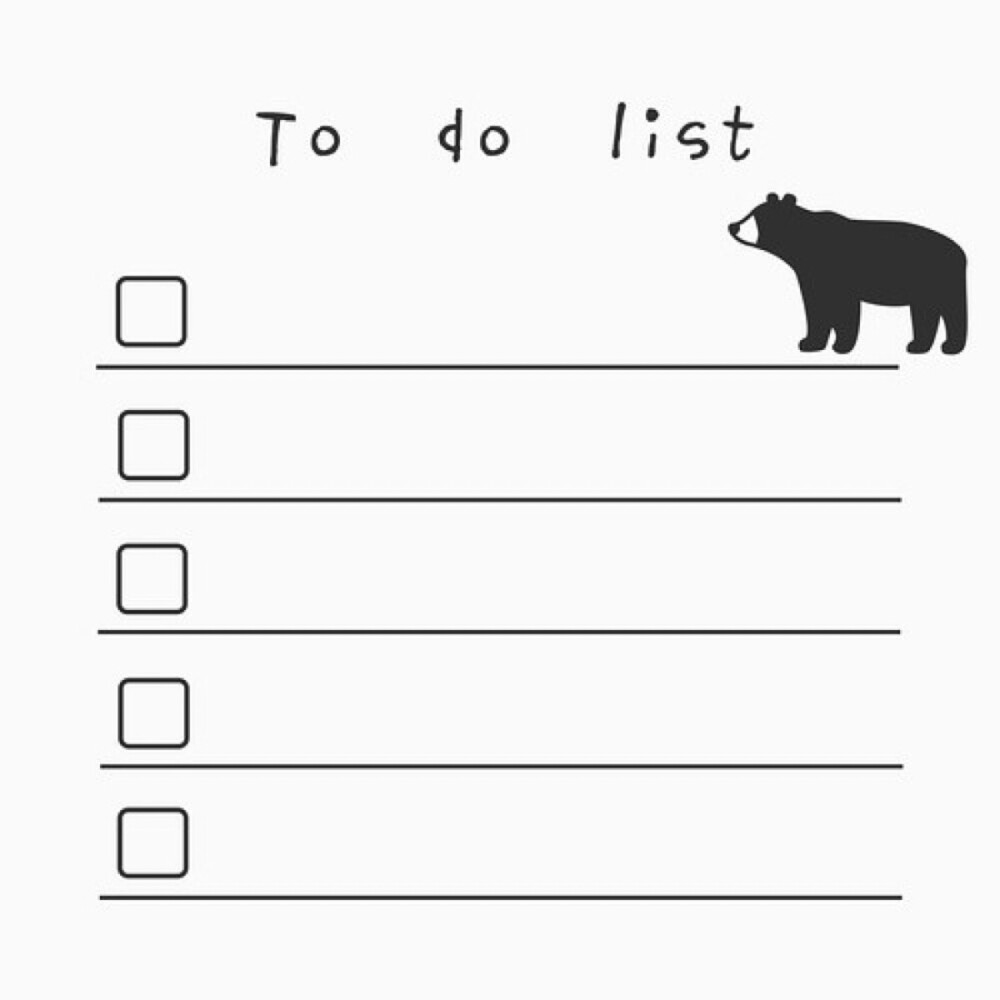 咕咕机打印素材 to do list