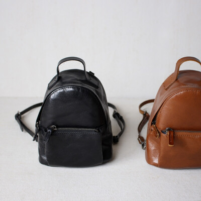 头层牛皮小双肩包 树膏皮多功能小挎包淑女迷你可爱时尚真皮背包