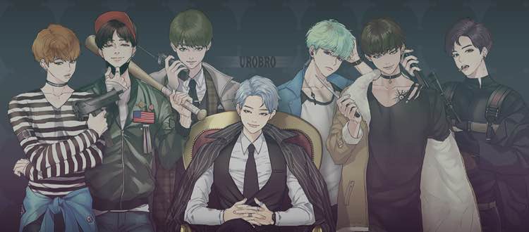 防弹少年团 漫画版 BTS. 金南?。≧ap Monster）、金硕珍（JIN）、闵玧其（SUGA）、郑号锡（J HOPE）、朴智旻（JIMIN）、金泰亨（V）、田正国（JUNG KOOK） run 花样年华pt.2 