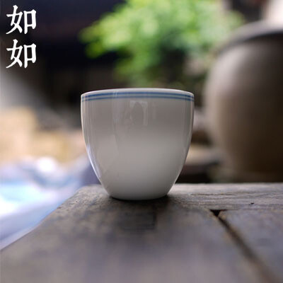 禅意日式白瓷杯 功夫茶 品茗杯 陶瓷杯 茶具 茶杯