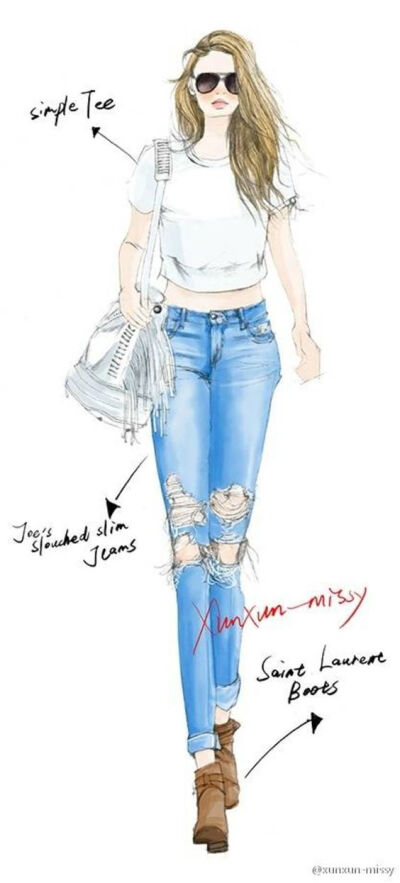 ❀ 手绘时尚插画 ❀