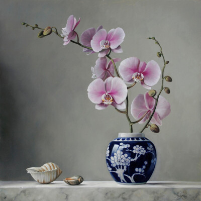 比利时Pieter Wagemans 油画《花烂漫》 油画欣赏