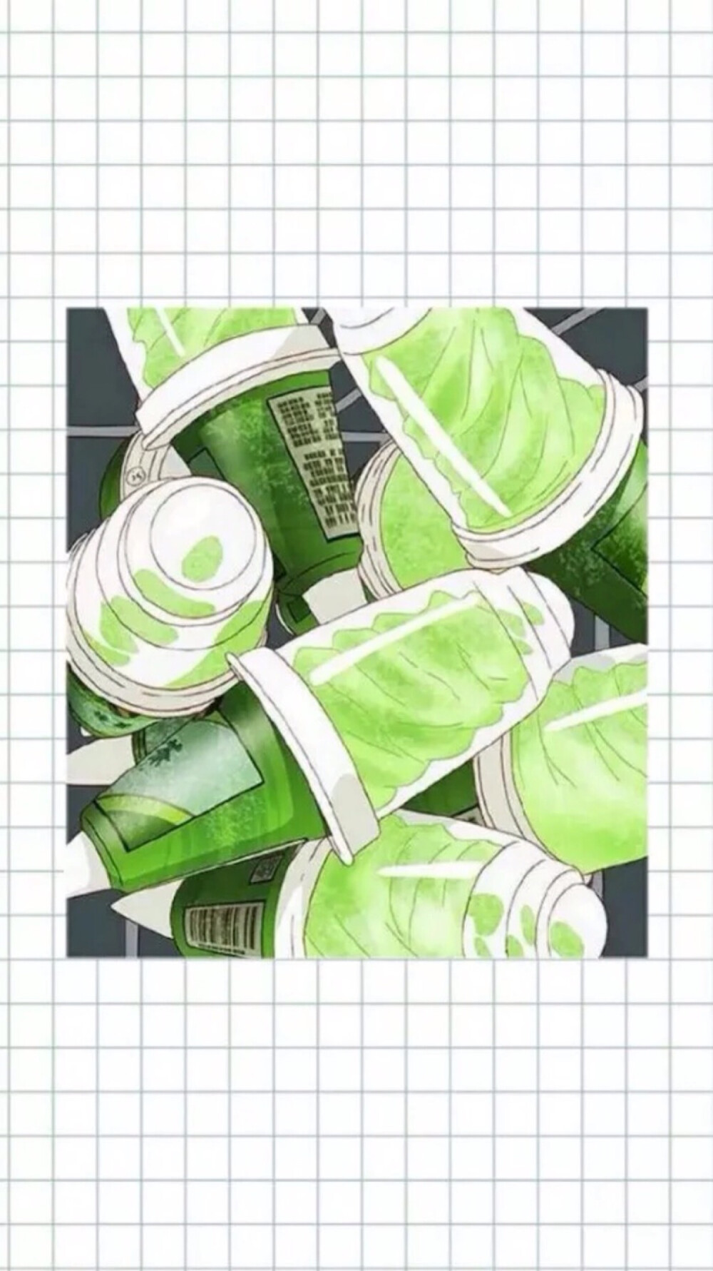 绿色抹茶甜筒手机壁纸