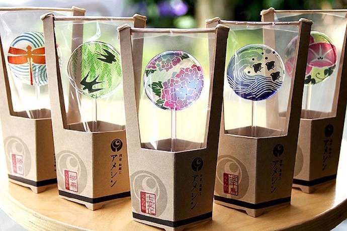 位于日本浅草区的Ameshin糖果店，每个都下不去嘴的样纸