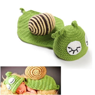 婴儿绿色小蜗牛钩织