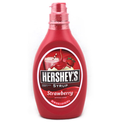 美国进口Hershey好时草莓酱623g草莓味糖浆 冰淇淋圣代淋浆 包邮
