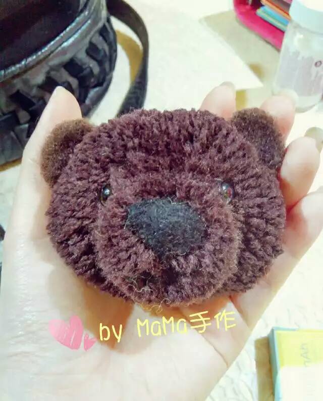 mama手作 毛线球 小熊