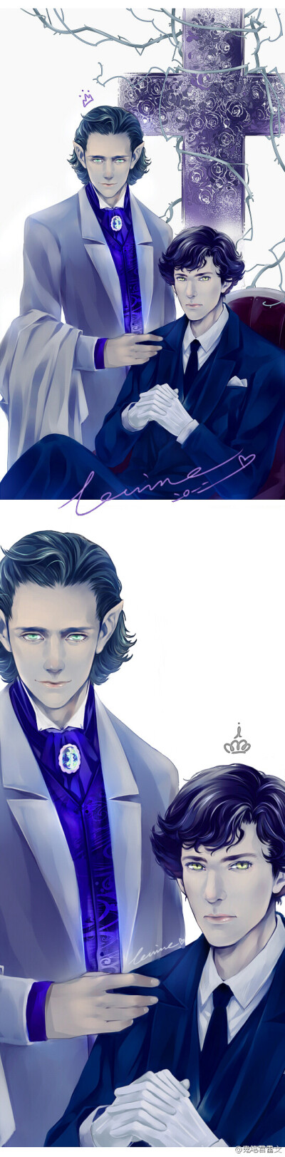 Vampires#LOKI ## Sherlock# #AU无下限#——LOKI：sherlock!离那个短腿小个子医生远点！你不怕他拉低了你的智商吗？！——SHERLODK：哦？你那头金毛猎犬倒是长的高，可是他头壳里有脑细胞吗？#人类,你们辛苦了!#