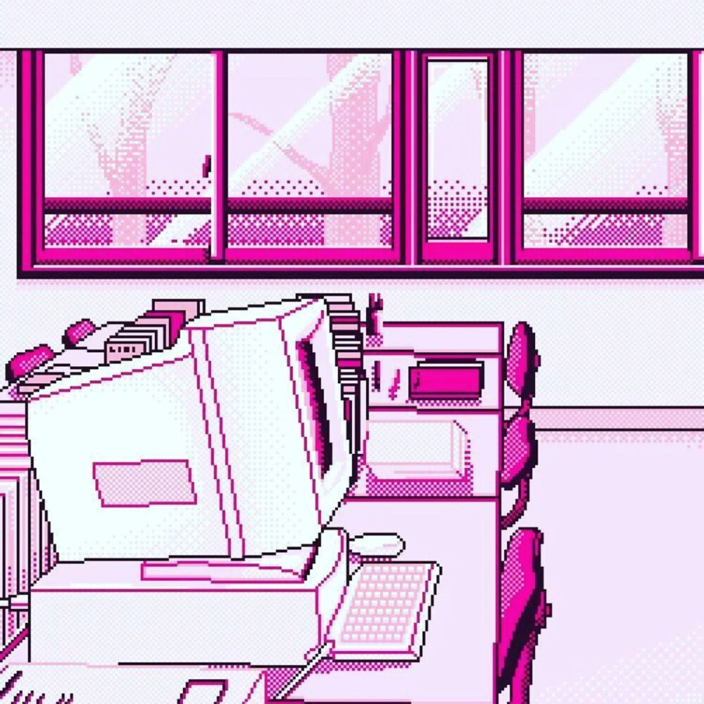 INS：hbopne 粉色/极简/美学主义/键盘背景/主页图/INS搬运/侵删