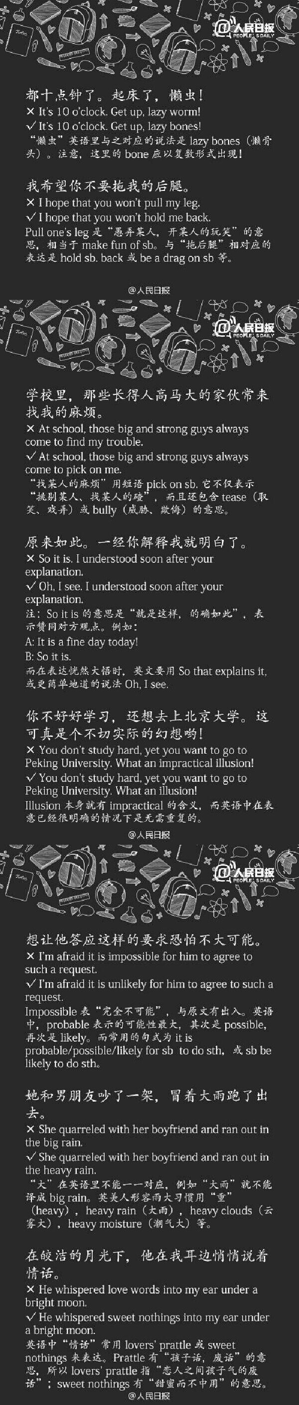 你还在用Chinglish吗？快学习改进了学英语，提高段位，让写作表达更地道，平时可要注意多积累 面试、写作、职场交流都用得上，学习，和Chinglish说拜拜！