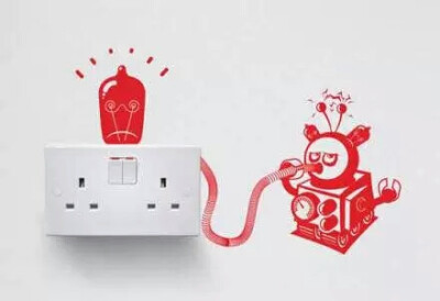 插座的墙贴设计 新技能get√
