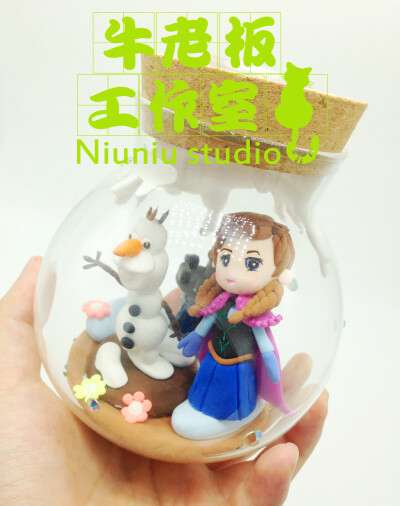 frozen 雪宝 Anna 灯瓶 生日礼物