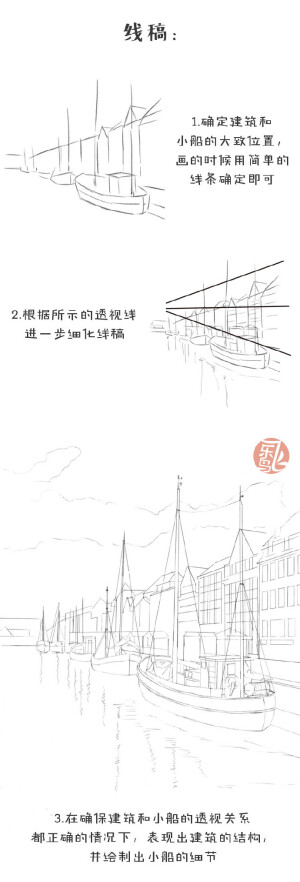 每天10分钟,跟飞乐鸟学画画-哥本哈根-连载2.做手账素材也不错哦.出自-飞乐鸟.