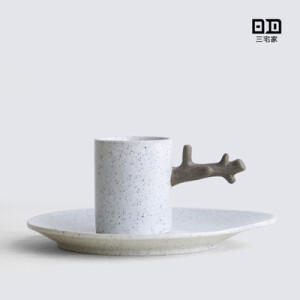 原创简约日式纯天然粗陶器意式特浓咖啡杯小咖啡杯子小杯子树枝杯