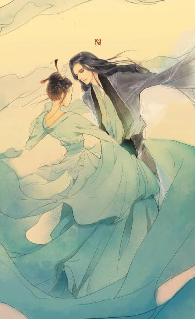 古风，插画，手绘，美人